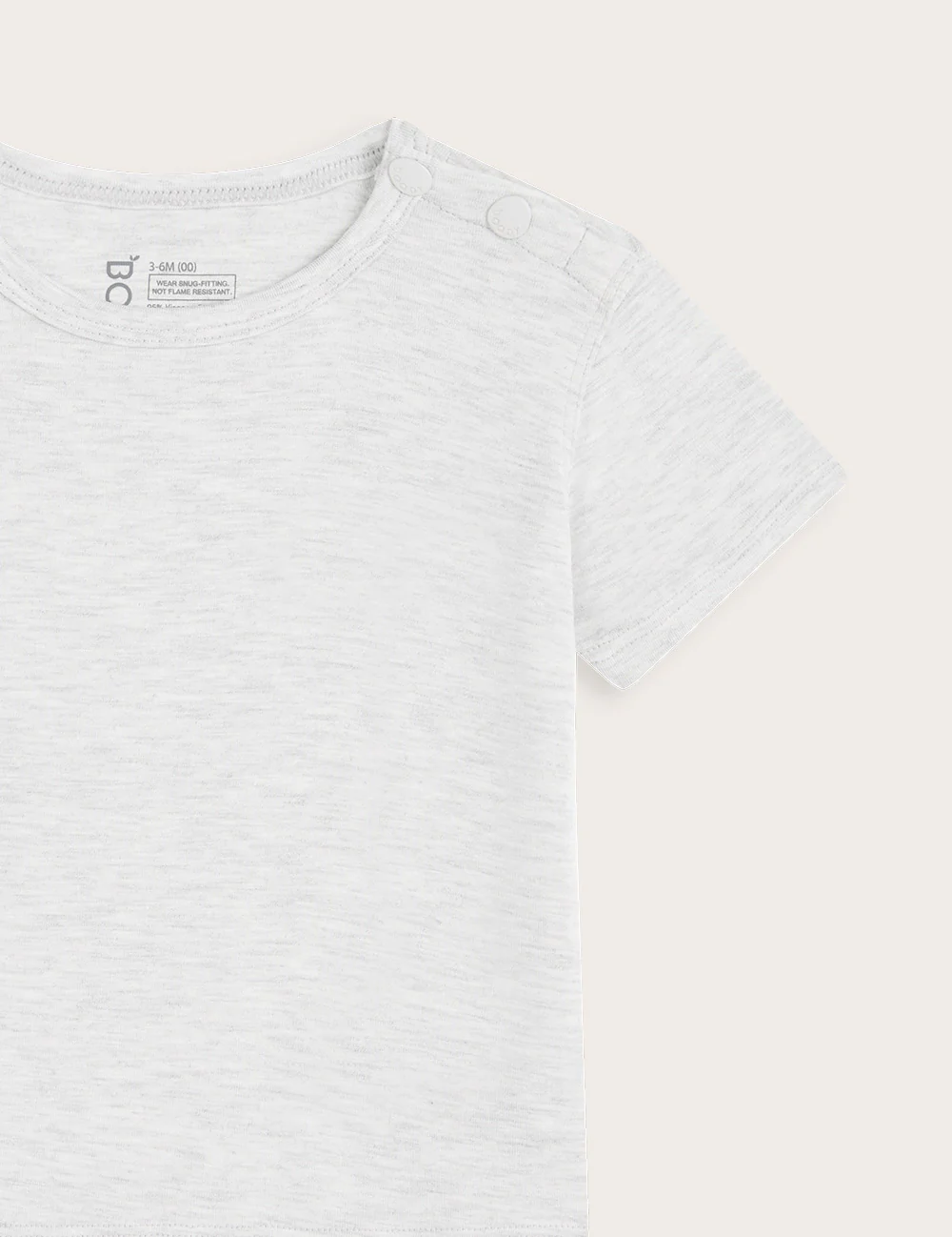 Baby Short Sleeve T-Shirt - Heather Grey - Image 3