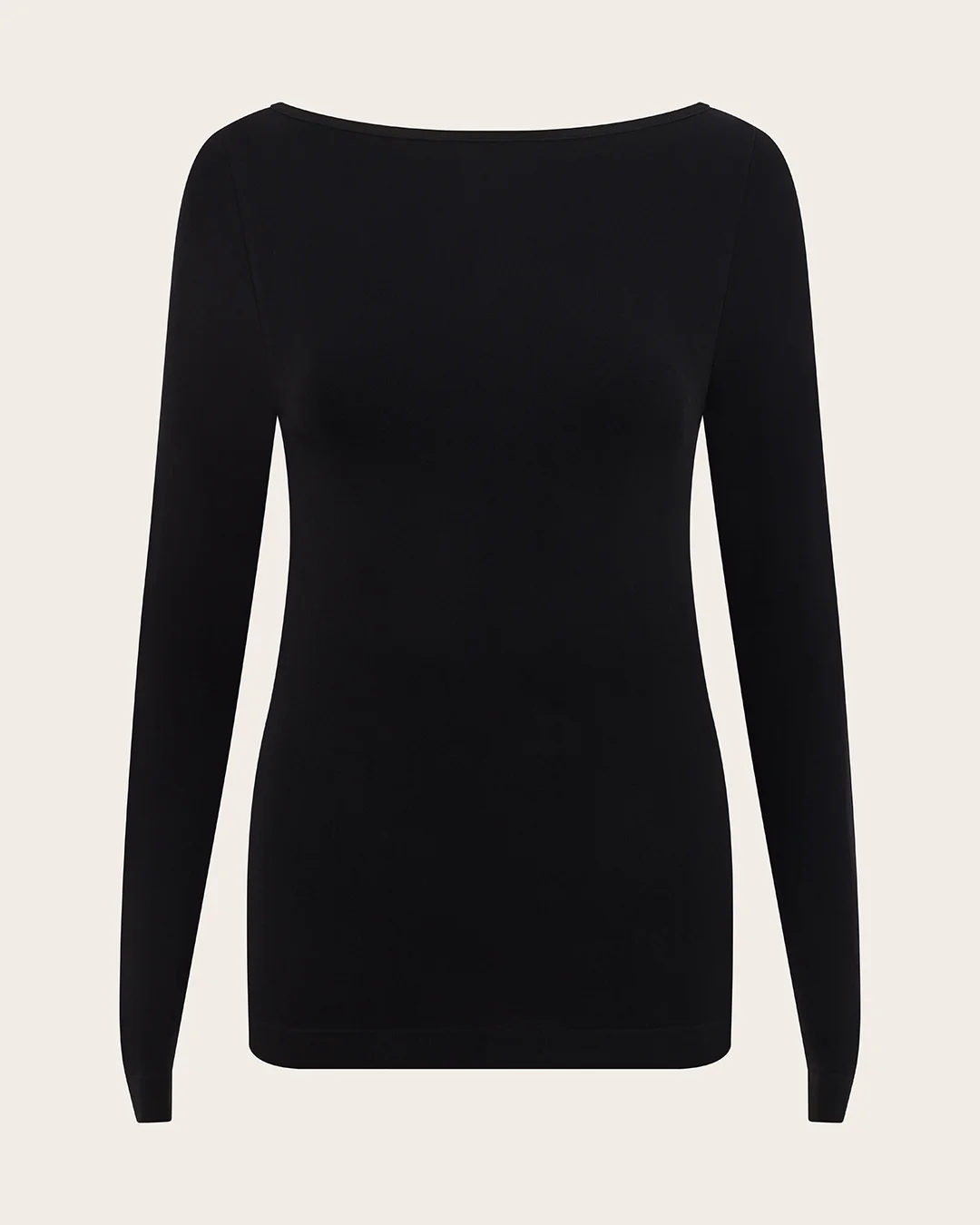 Base Layer Boatneck Long Sleeve Top - Black - Image 9