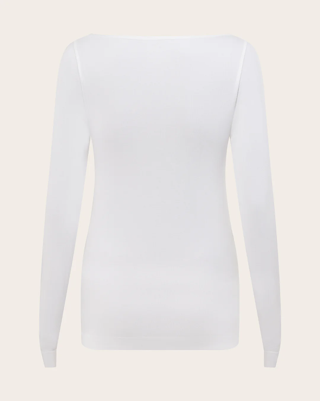 Base Layer Boatneck Long Sleeve Top - White - Image 13