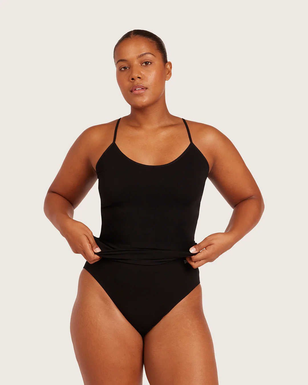 Base Layer Cami Top - Black - Image 5