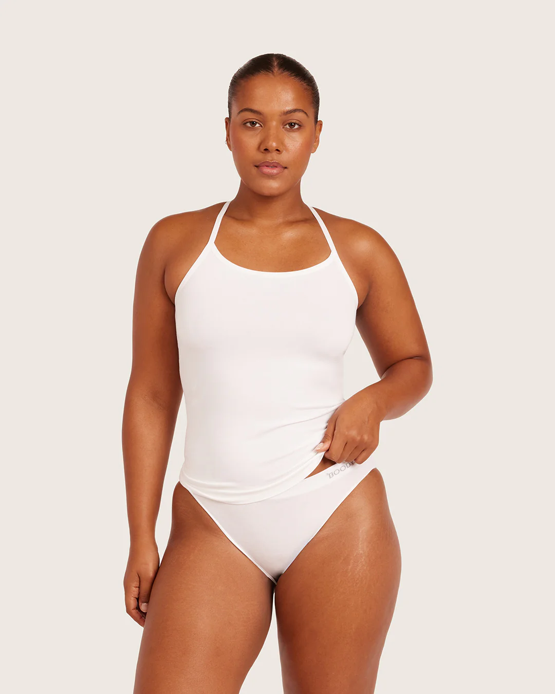 Base Layer Racerback Cami Top - White - Image 4