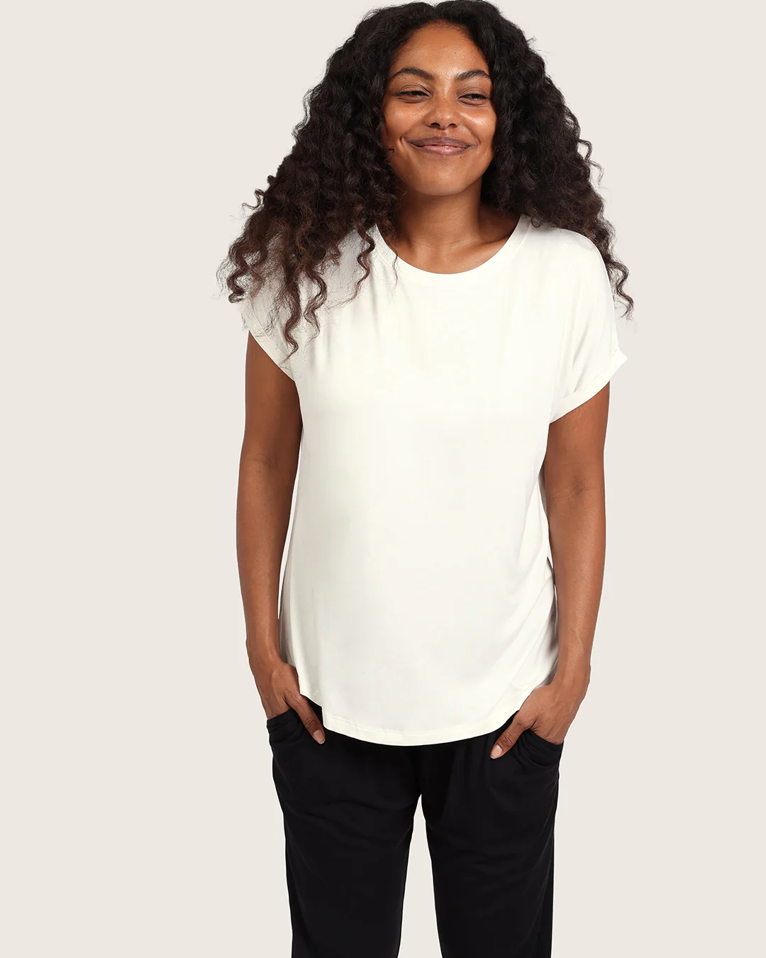 Downtime Lounge Top - Natural White - Image 11