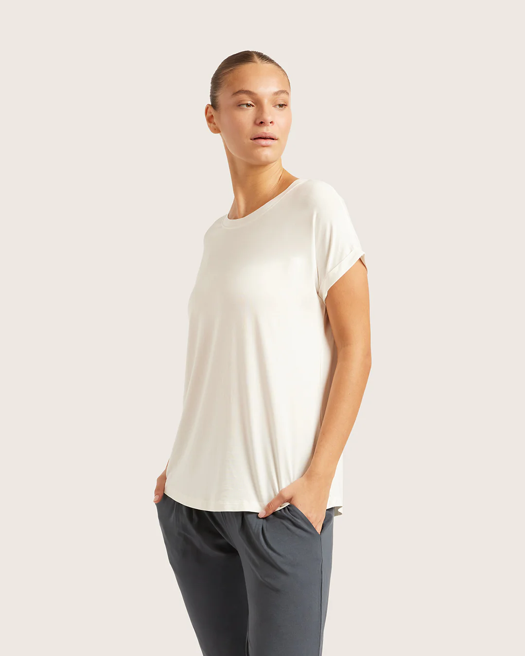 Downtime Lounge Top - Natural White - Image 3
