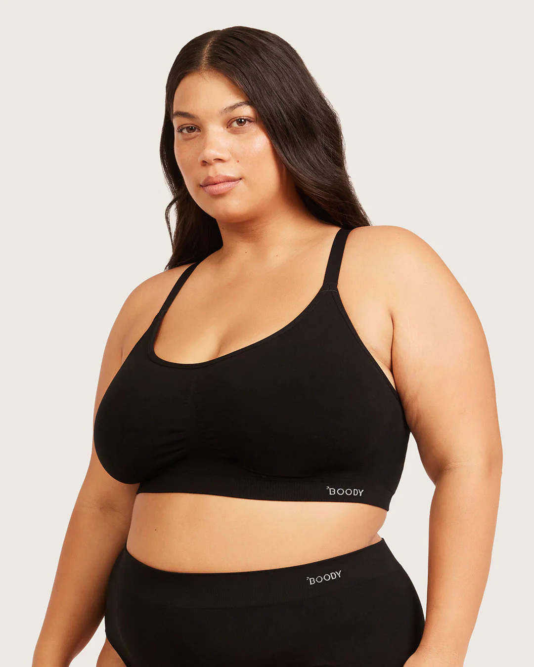 Full Bust Wireless Racerback Bra - Black - Image 12