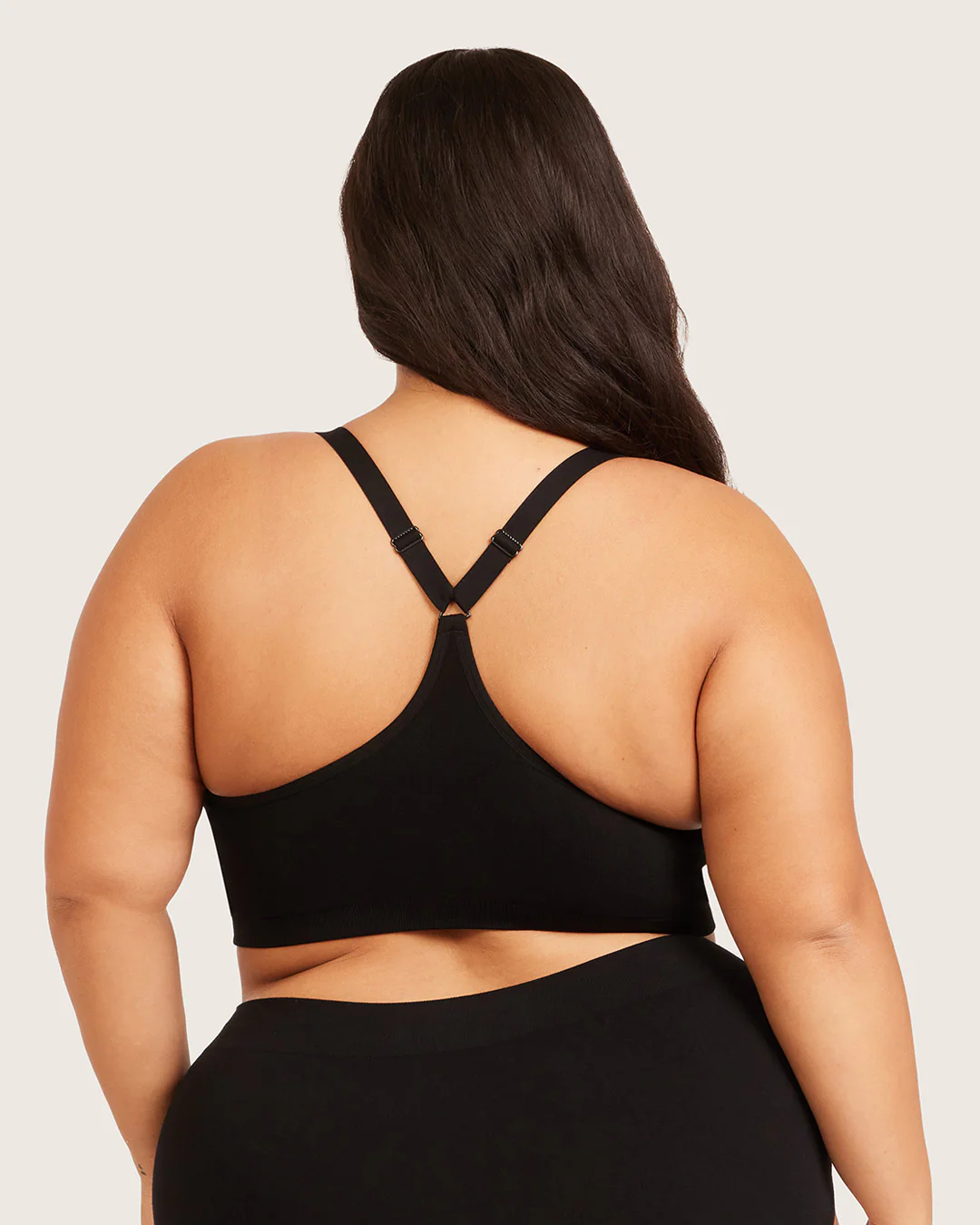Full Bust Wireless Racerback Bra - Black - Image 13