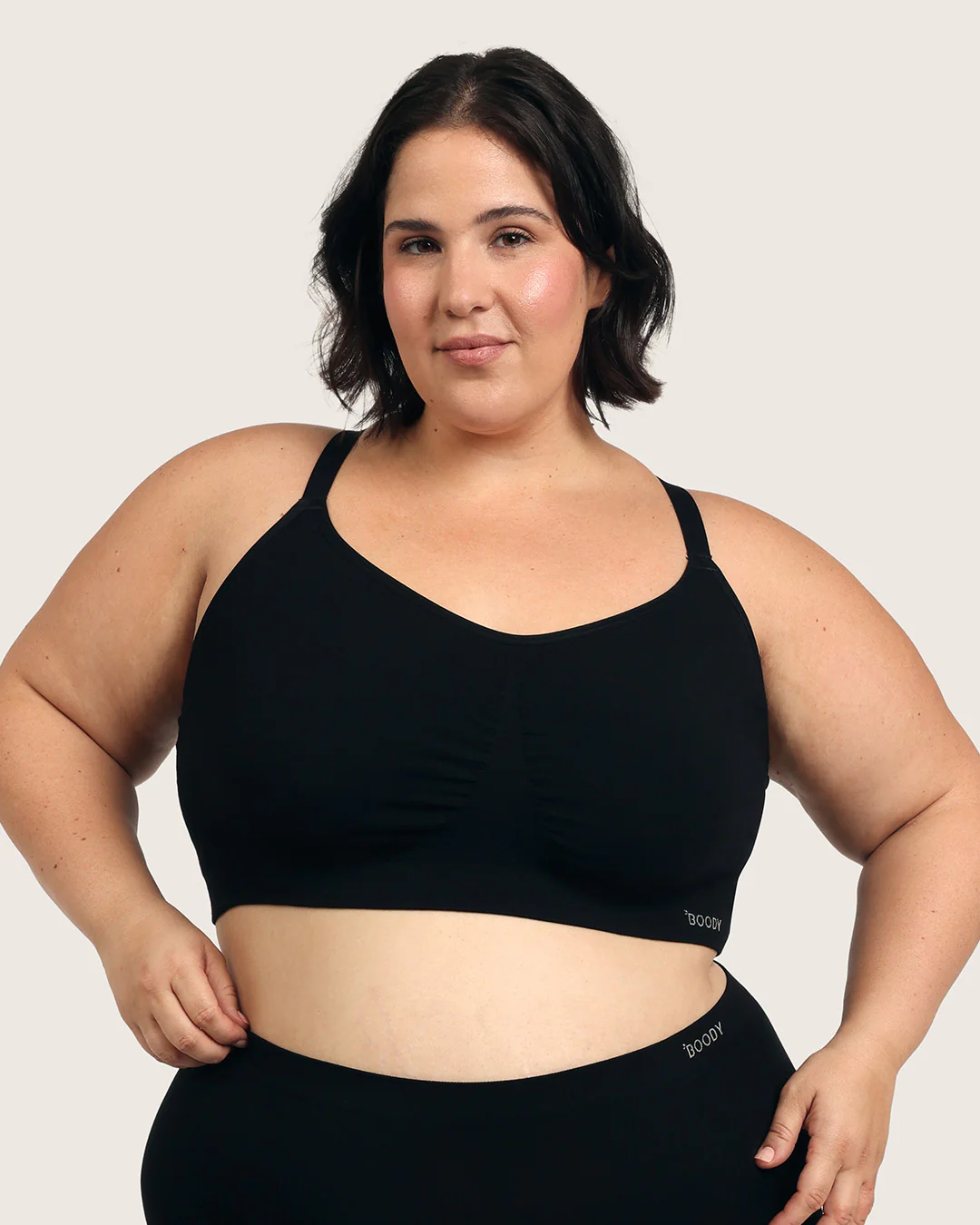 Full Bust Wireless Racerback Bra - Black - Image 16