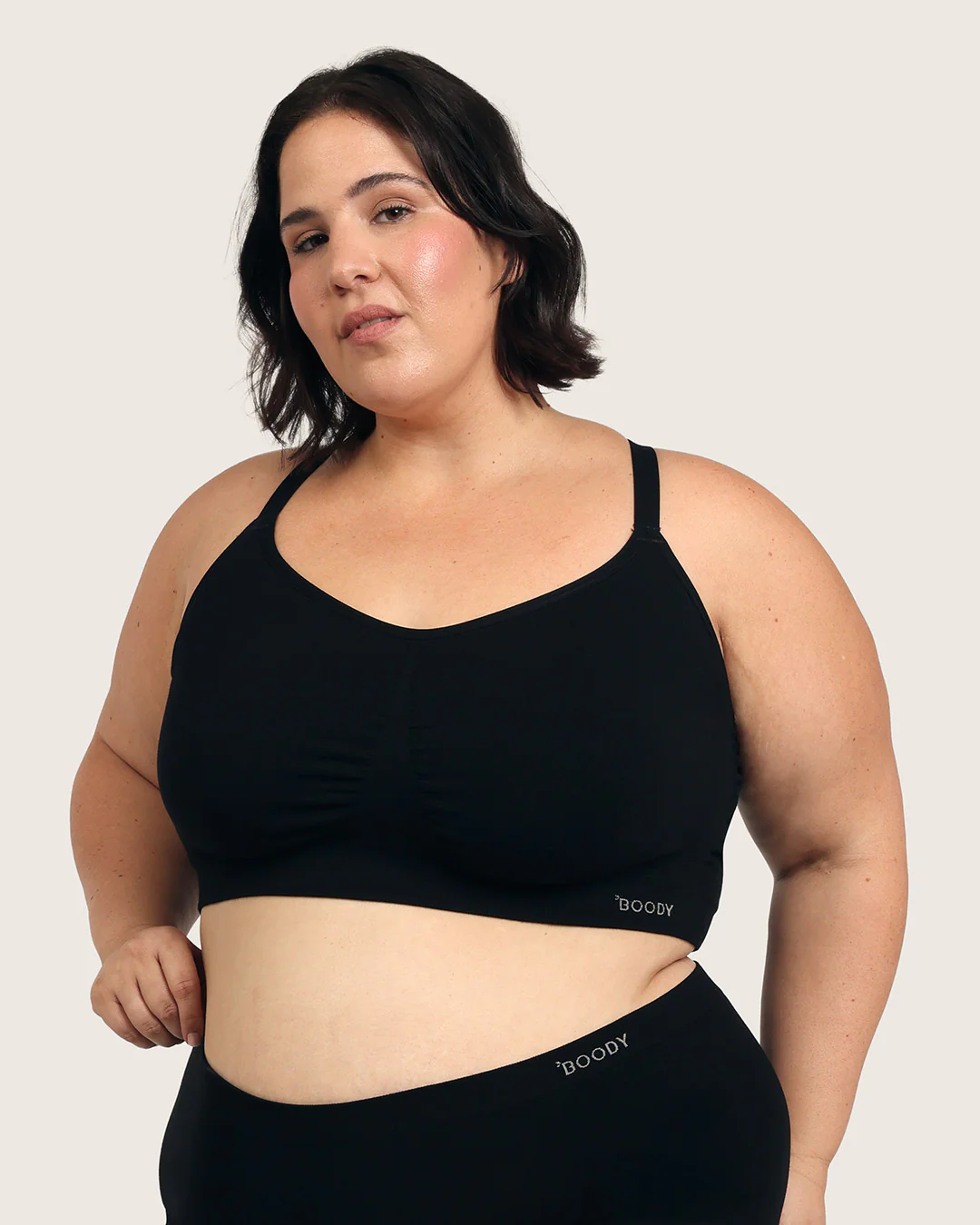 Full Bust Wireless Racerback Bra - Black - Image 18