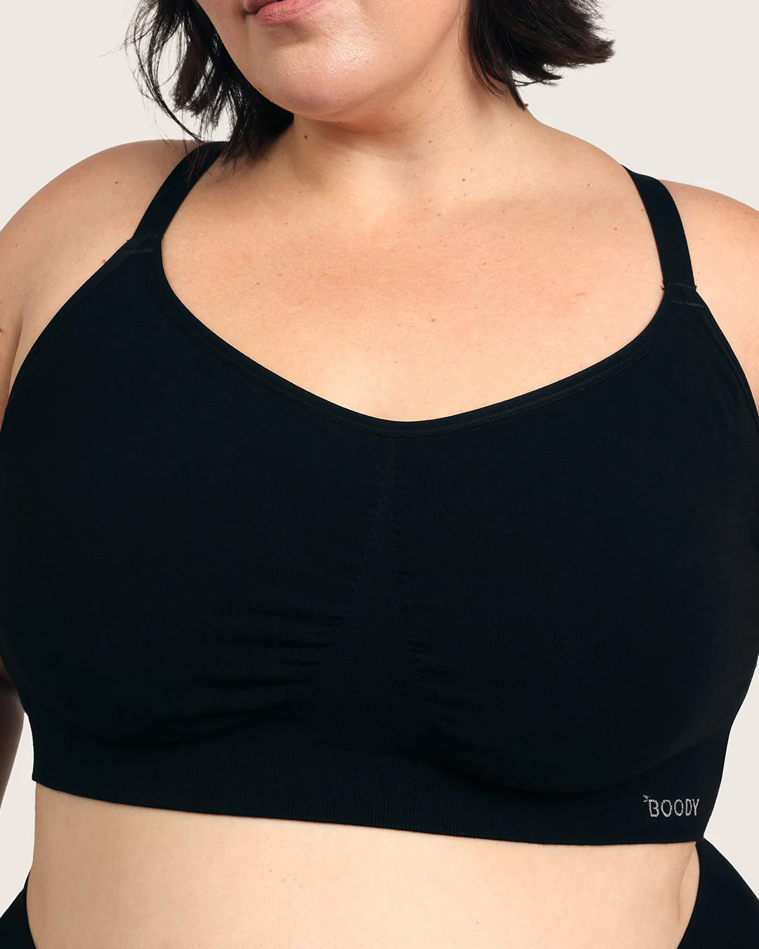 Full Bust Wireless Racerback Bra - Black - Image 19