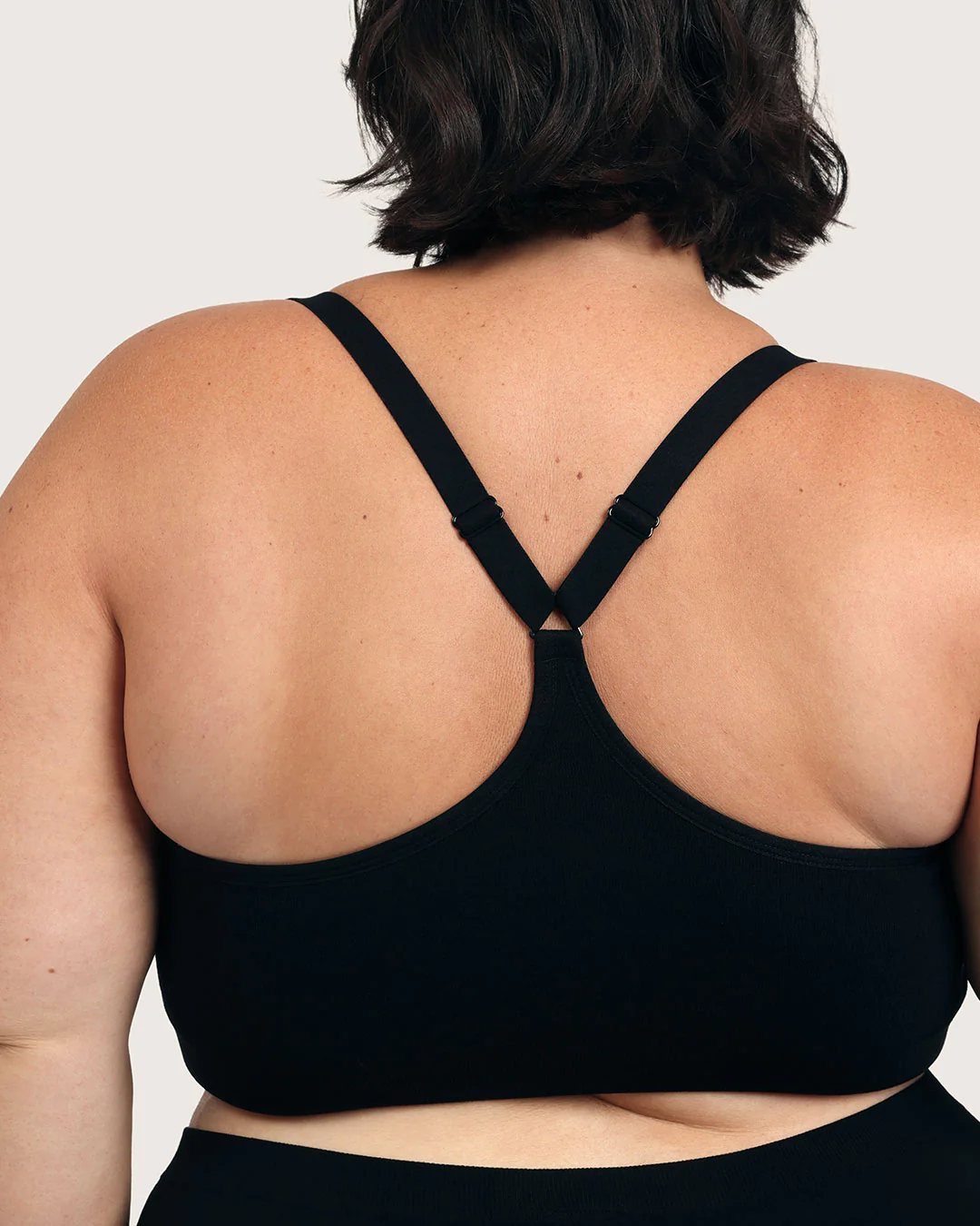 Full Bust Wireless Racerback Bra - Black - Image 20