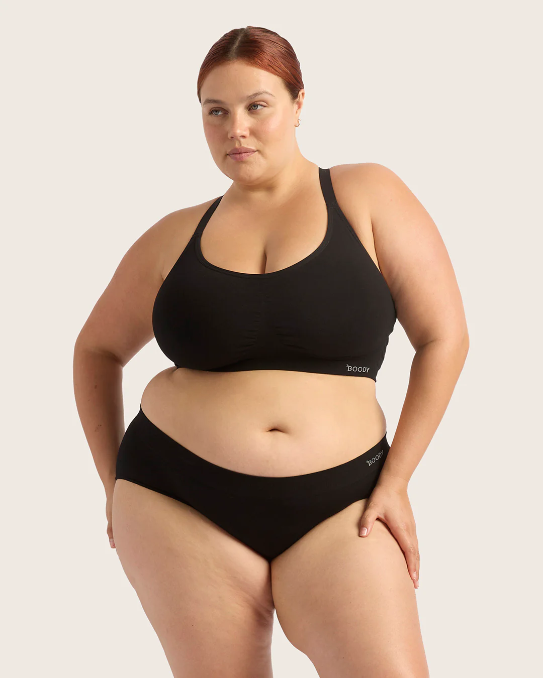 Full Bust Wireless Racerback Bra - Black - Image 9