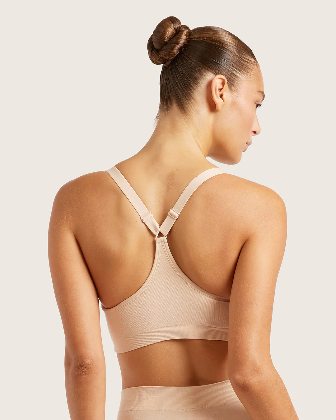 Full Bust Wireless Racerback Bra - Shell - Image 3