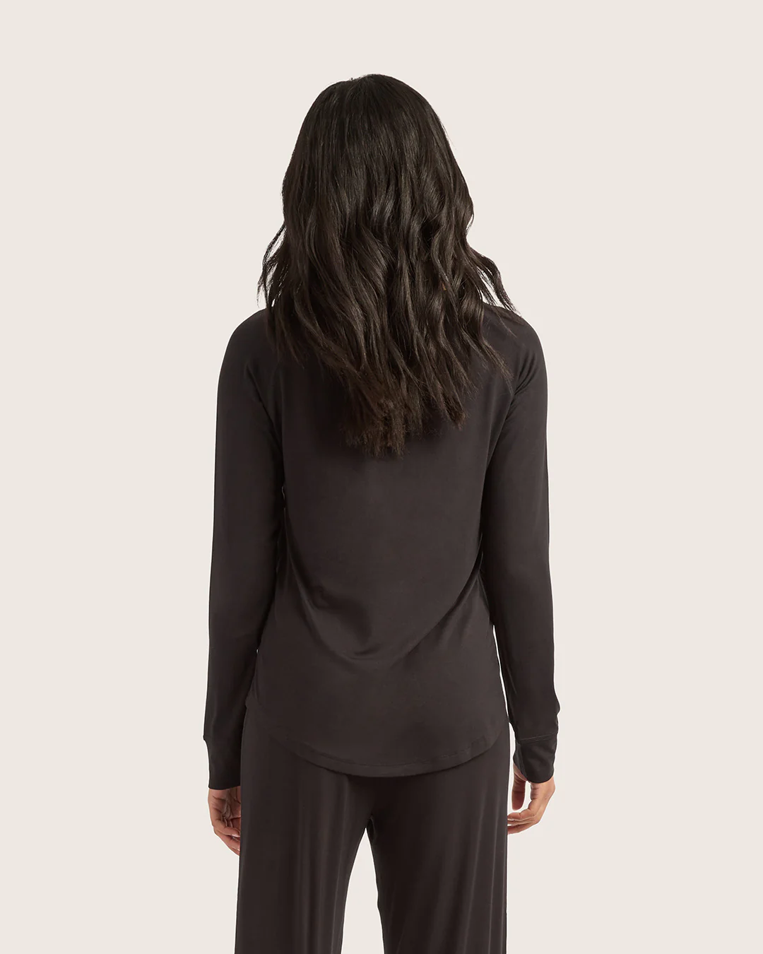 Goodnight Raglan Sleep Top - Black - Image 10