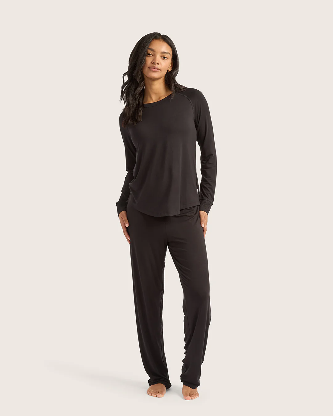 Goodnight Raglan Sleep Top - Black - Image 11