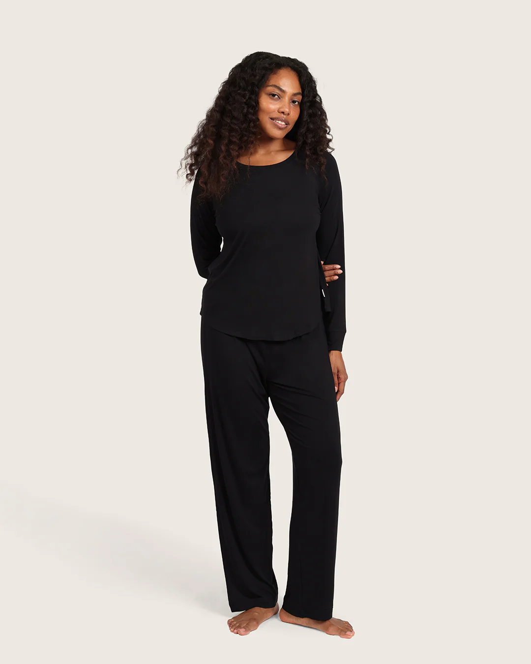 Goodnight Raglan Sleep Top - Black - Image 16