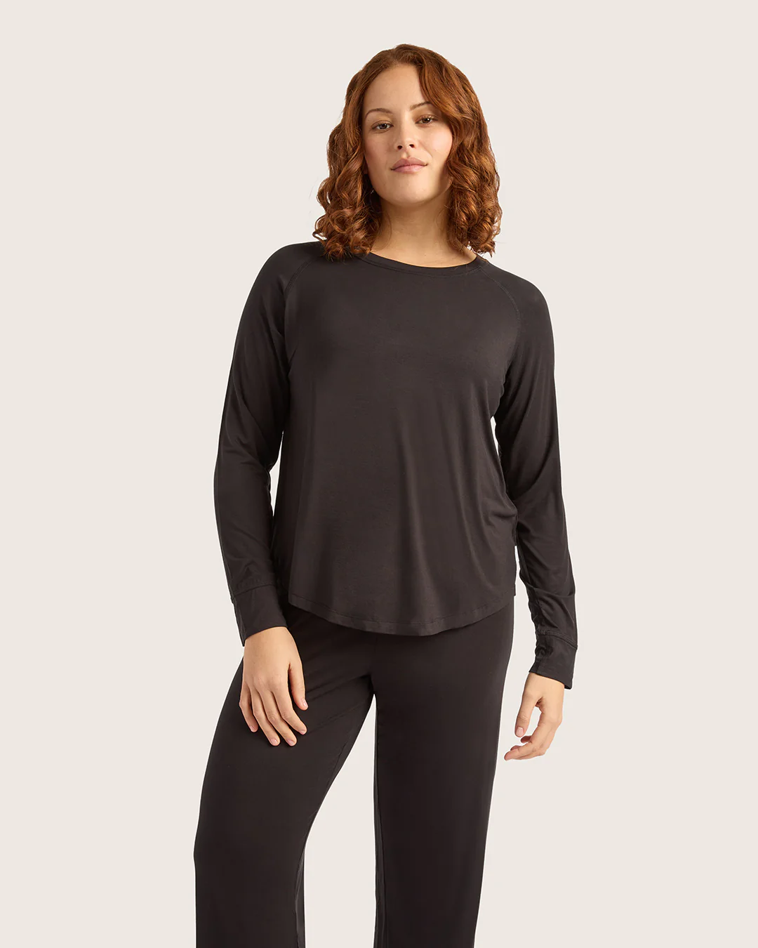 Goodnight Raglan Sleep Top - Black - Image 17