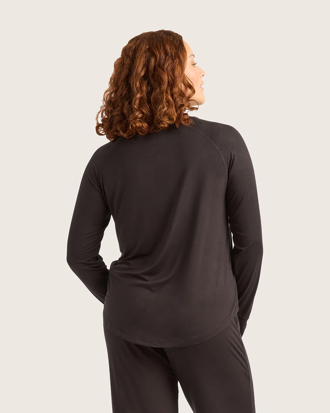 Goodnight Raglan Sleep Top - Black - Image 19