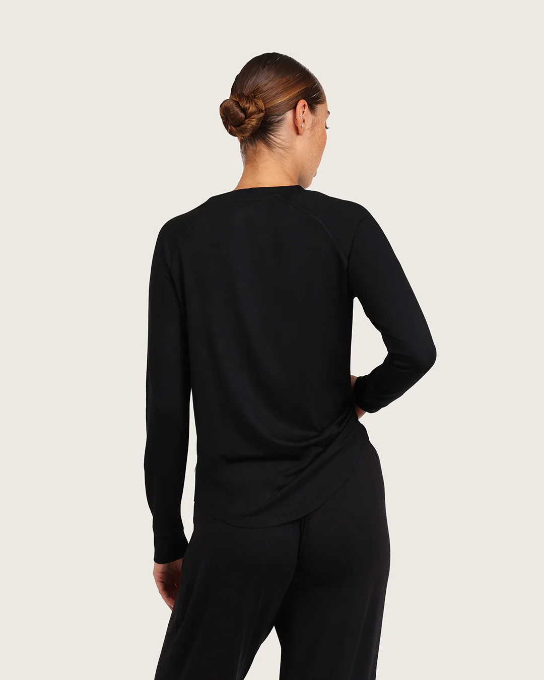 Goodnight Raglan Sleep Top - Black - Image 3