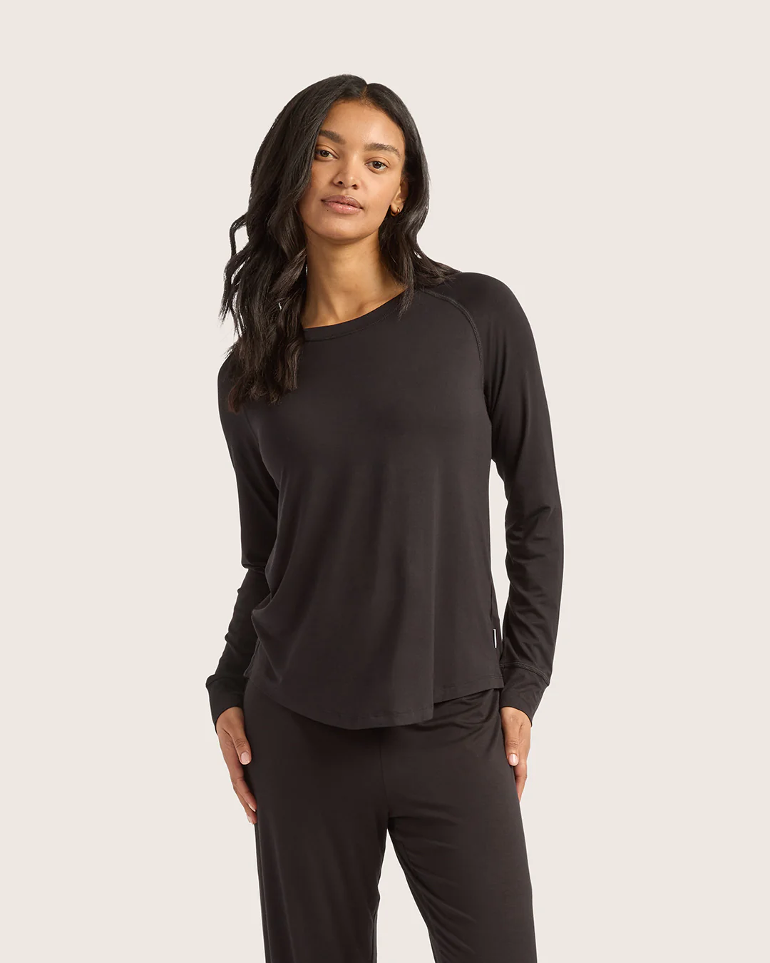 Goodnight Raglan Sleep Top - Black - Image 8