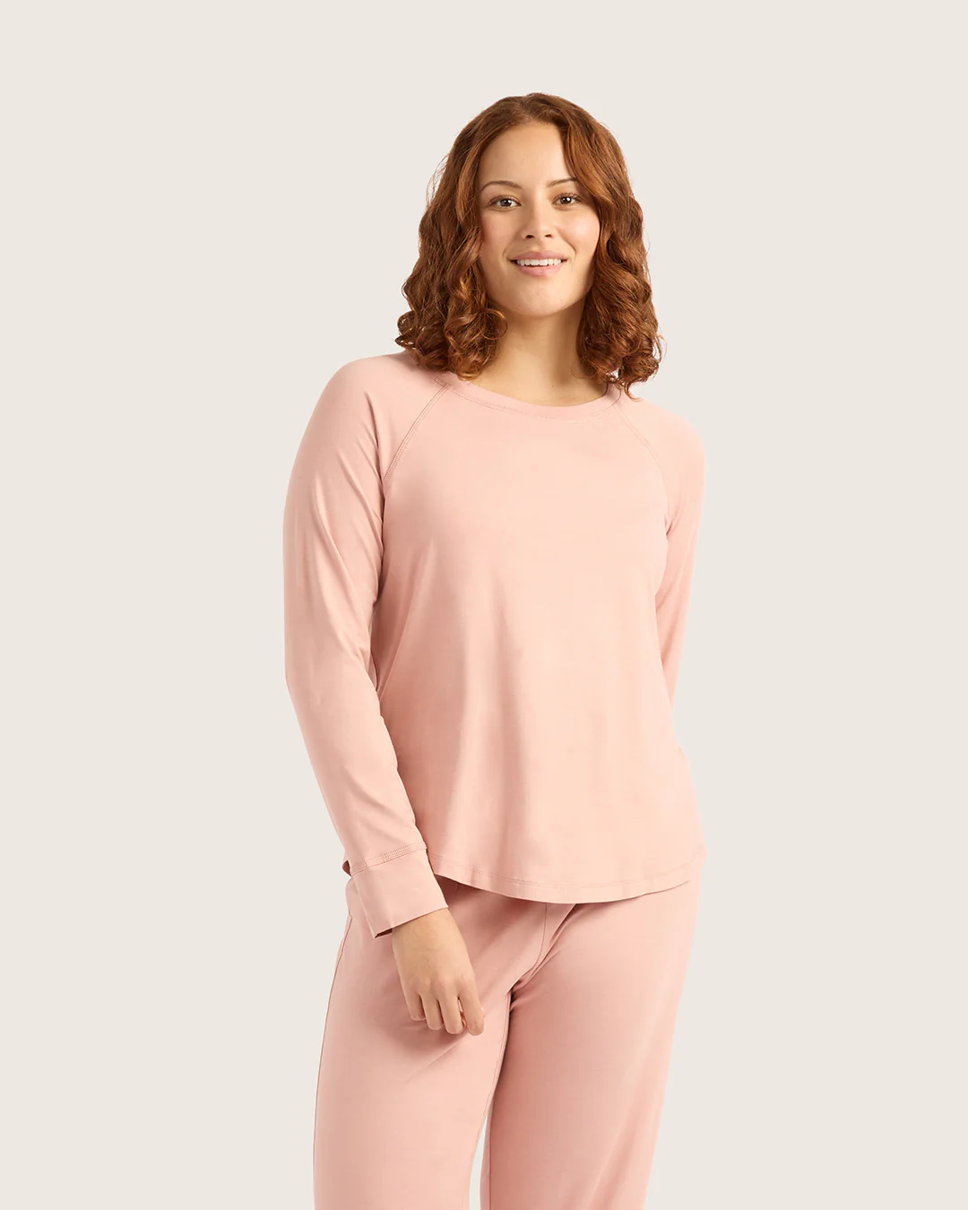Goodnight Raglan Sleep Top - Dusty Pink - Image 17