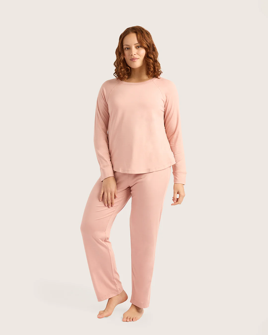 Goodnight Raglan Sleep Top - Dusty Pink - Image 18
