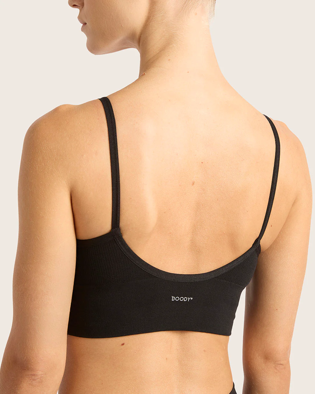 LYOLYTE Ribbed Low Back Bralette - Black - Image 4