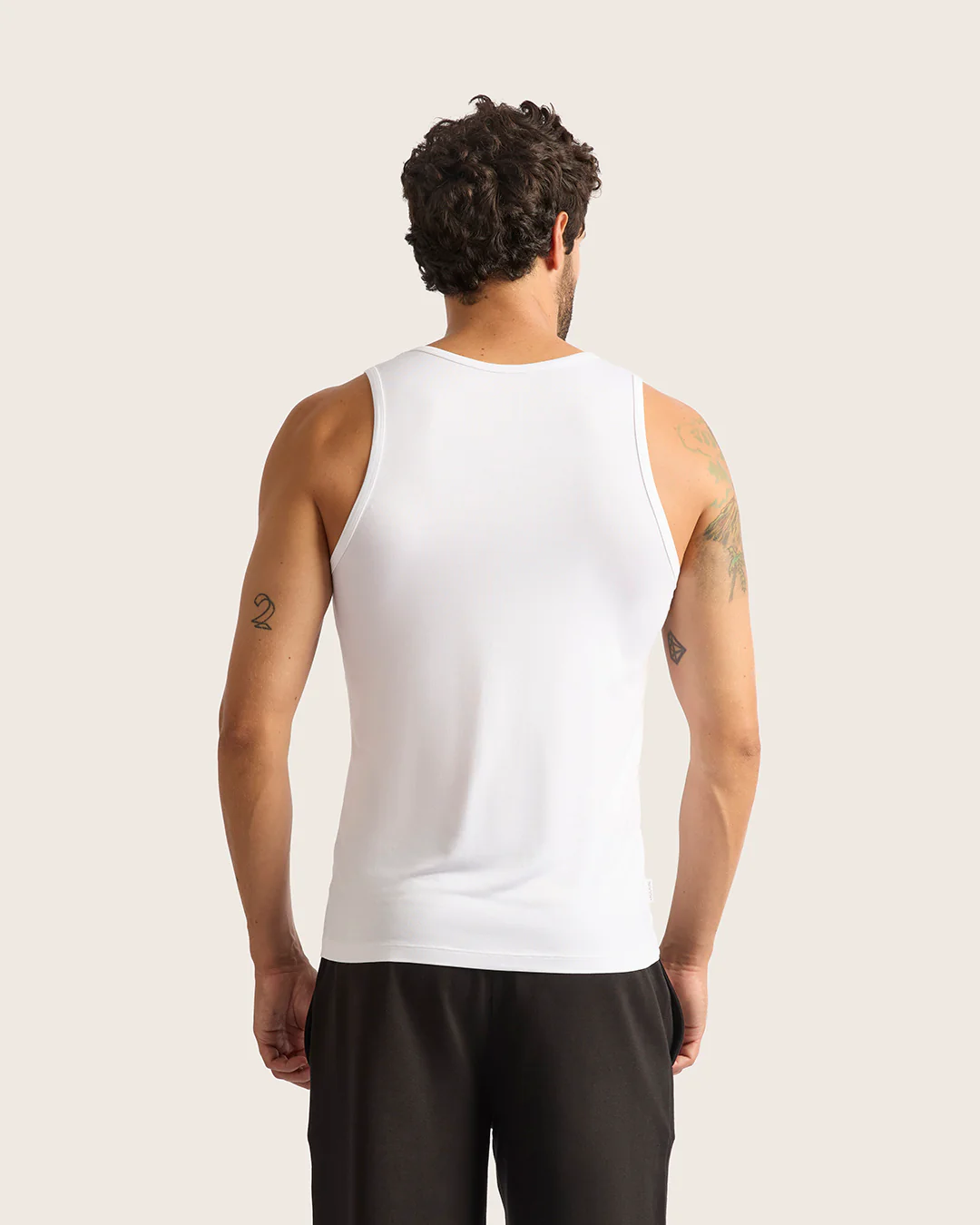 Men's Base Layer Tank Top - White - Image 3