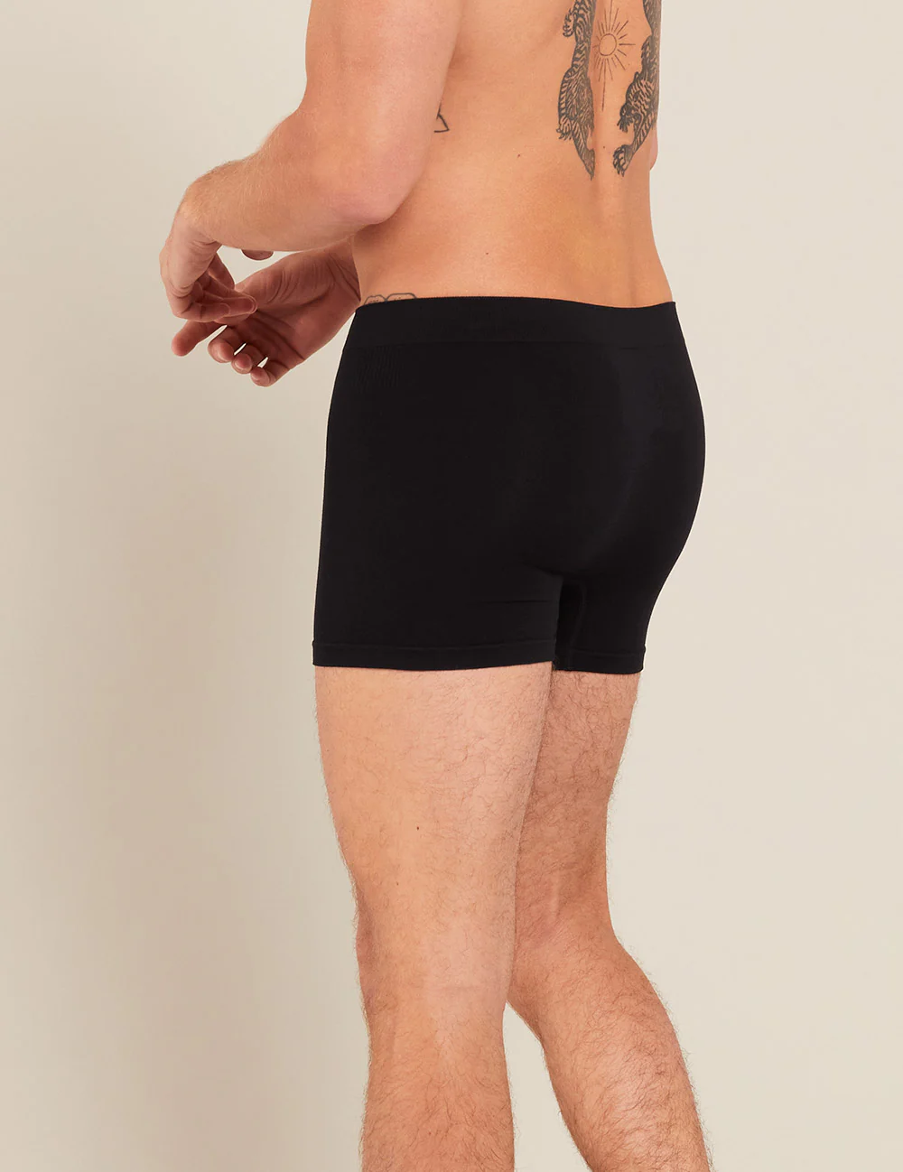 Men's Seamfree Boxer Briefs - Black - Image 11