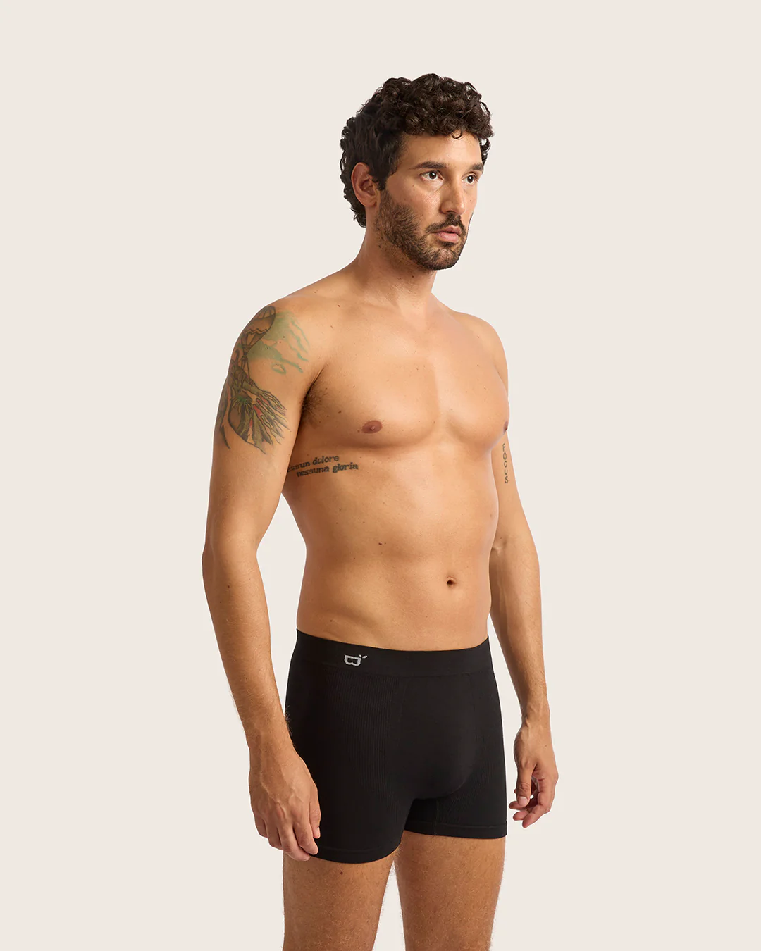 Men's Seamfree Boxer Briefs - Black - Image 3