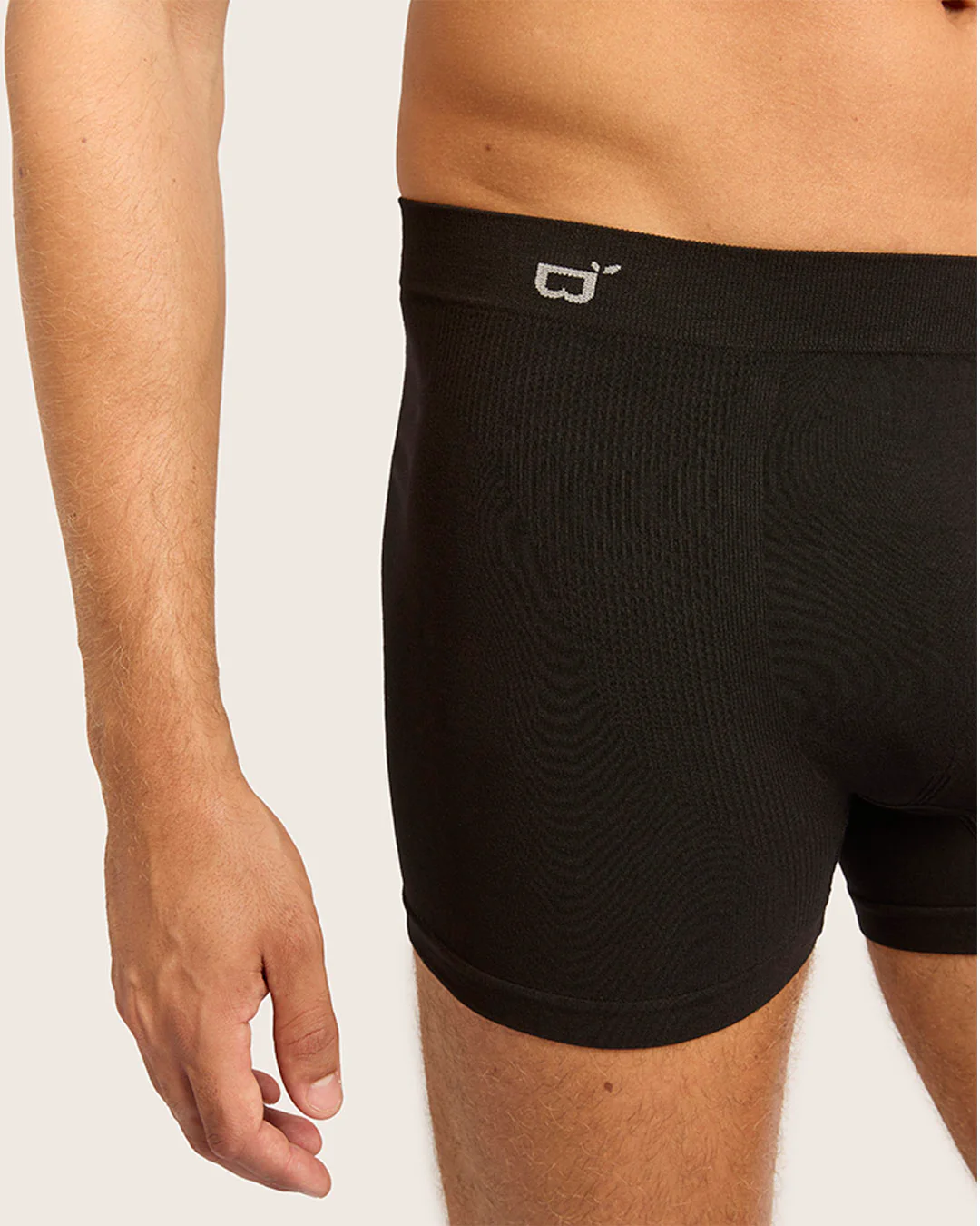 Men's Seamfree Boxer Briefs - Black - Image 4