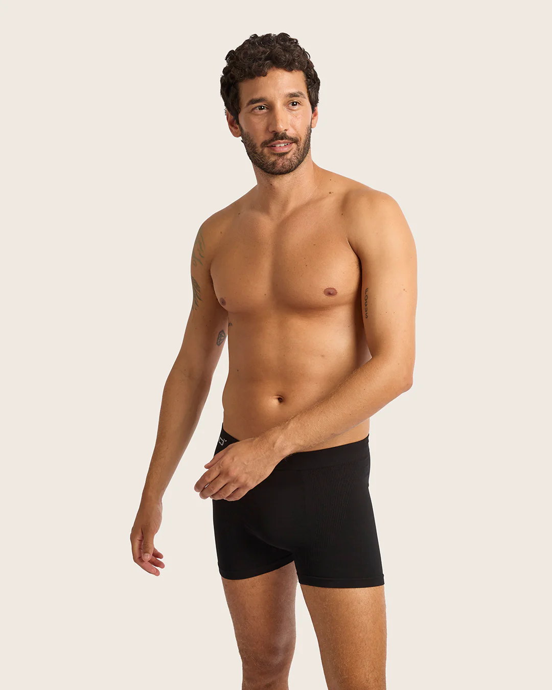 Men's Seamfree Boxer Briefs - Black - Image 6