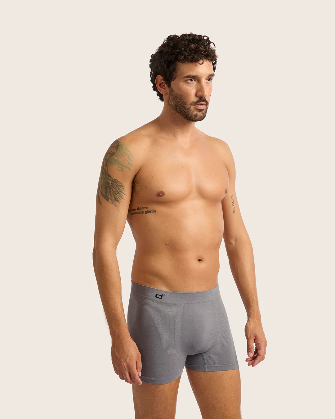 Men's Seamfree Boxer Briefs - Charcoal - Image 3