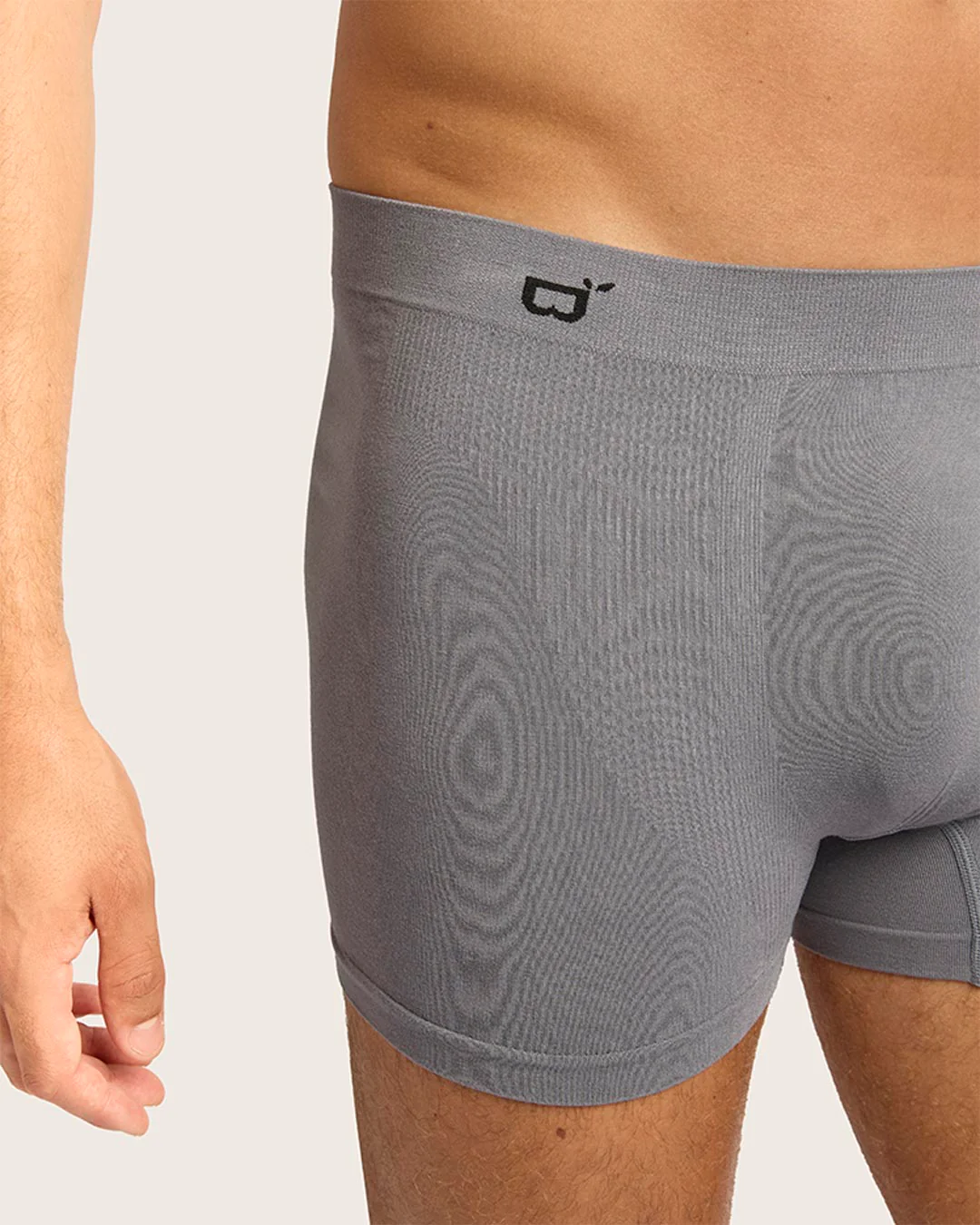 Men's Seamfree Boxer Briefs - Charcoal - Image 4
