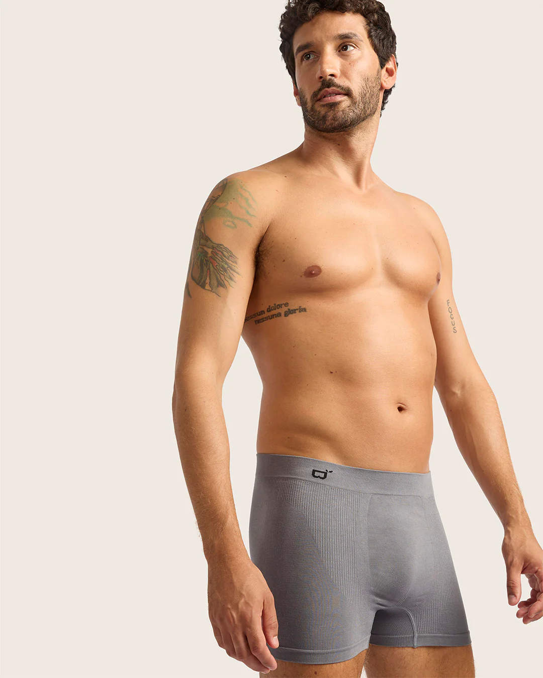 Men's Seamfree Boxer Briefs - Charcoal - Image 5