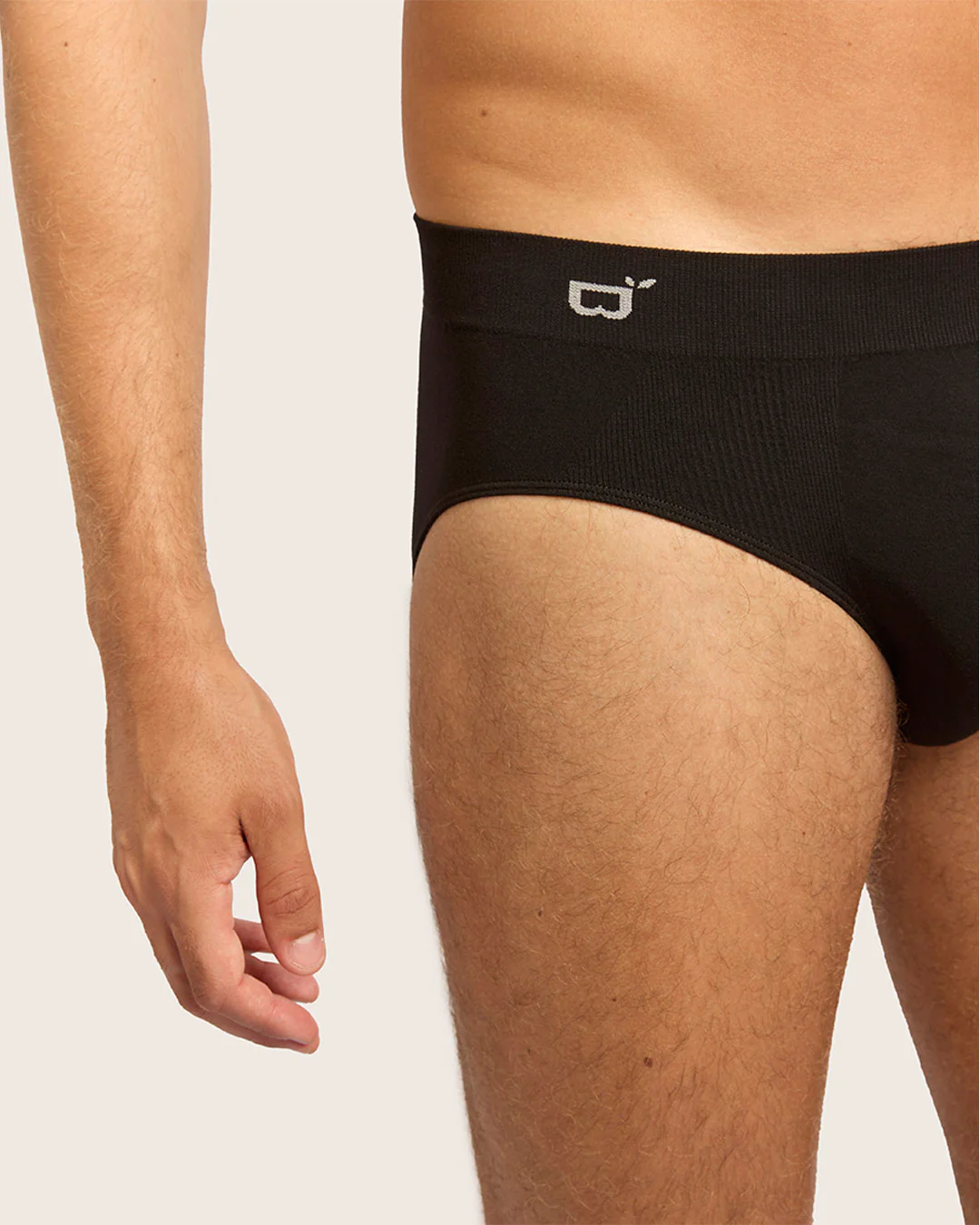Men's Seamfree Briefs - Black - Image 4