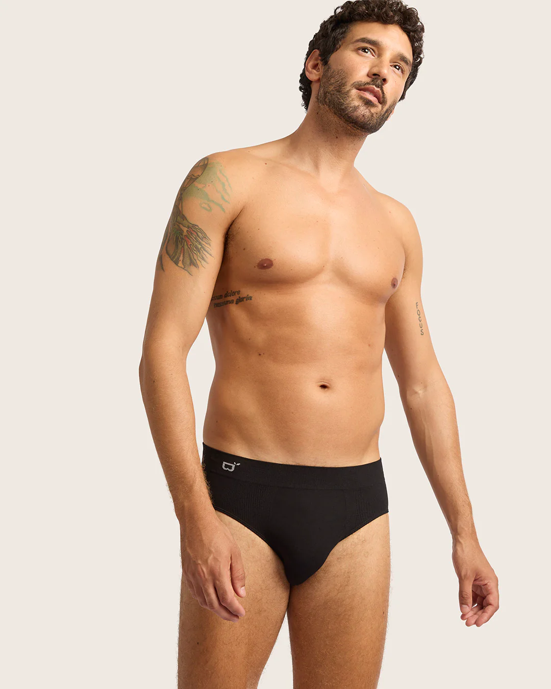 Men's Seamfree Briefs - Black - Image 6