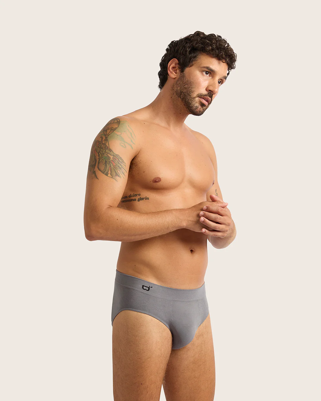 Men's Seamfree Briefs - Charcoal - Image 3