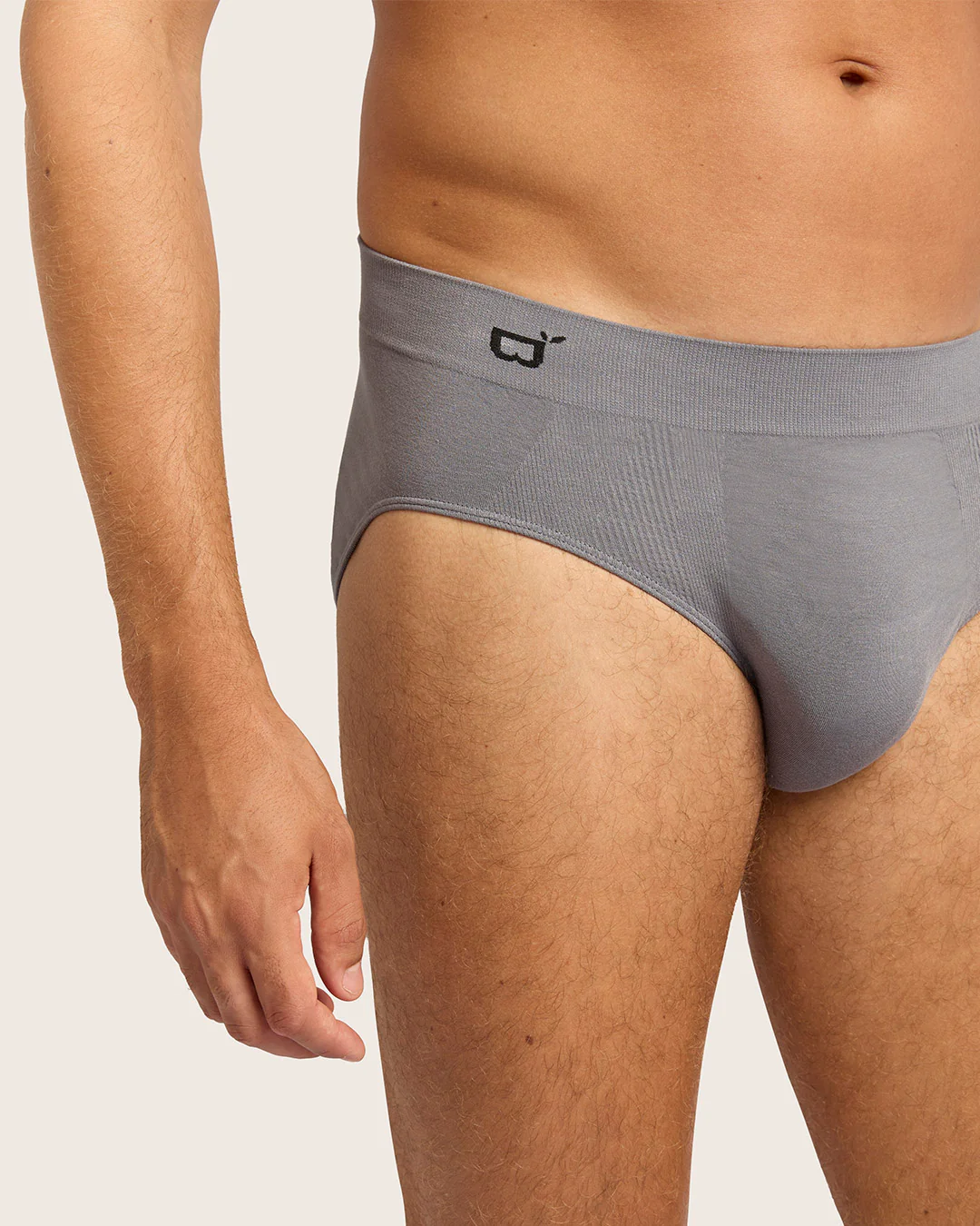 Men's Seamfree Briefs - Charcoal - Image 4