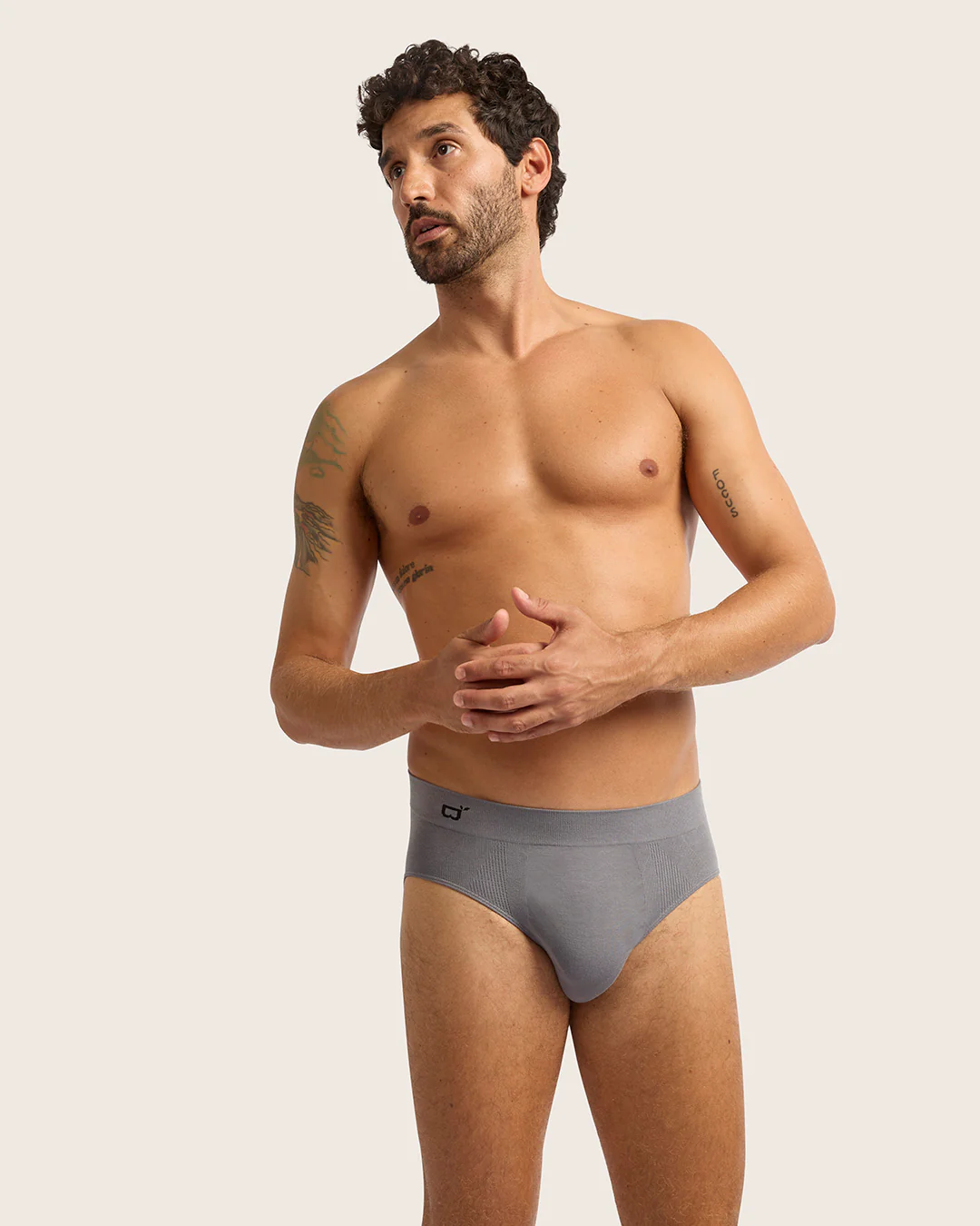 Men's Seamfree Briefs - Charcoal - Image 5