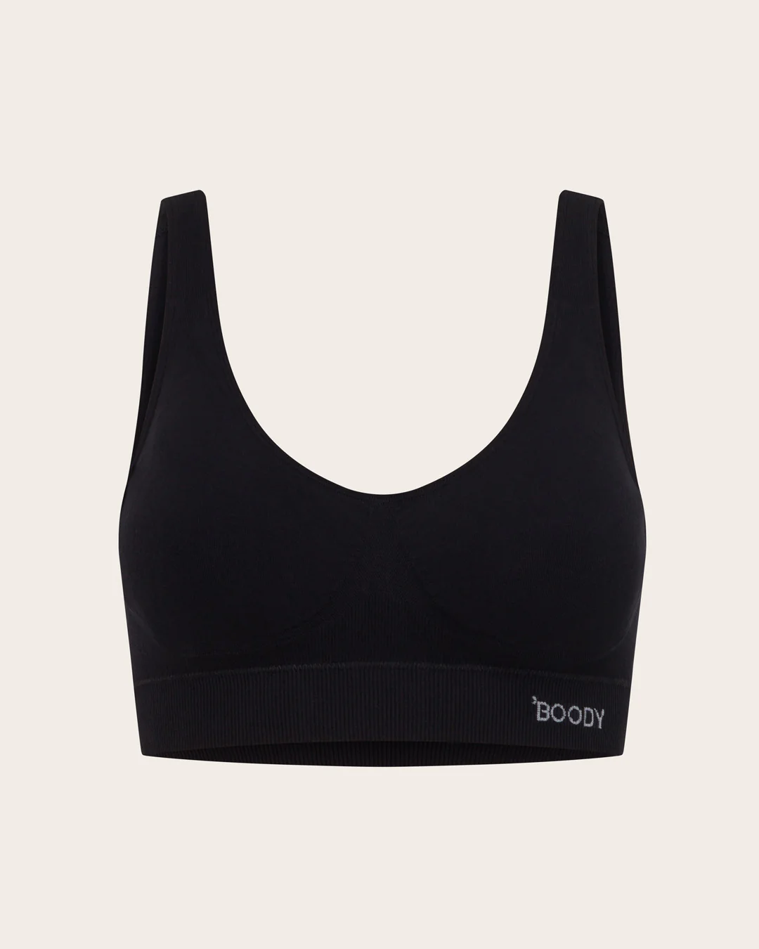 Seamfree Padded Crop Bra - Black - Image 14