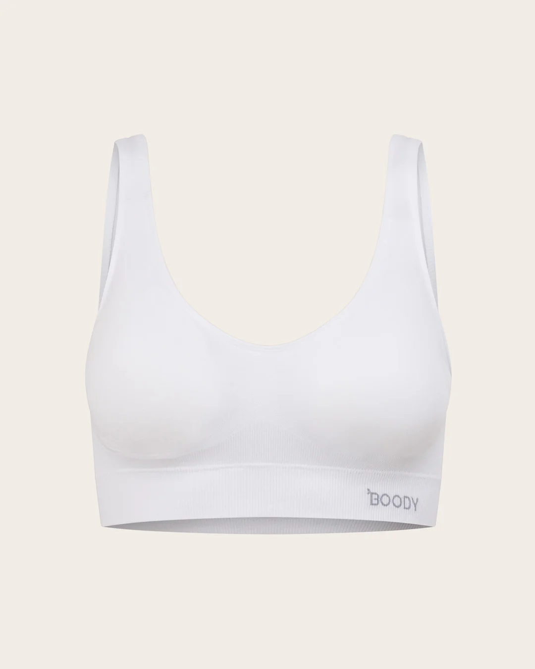 Seamfree Padded Crop Bra - White - Image 10