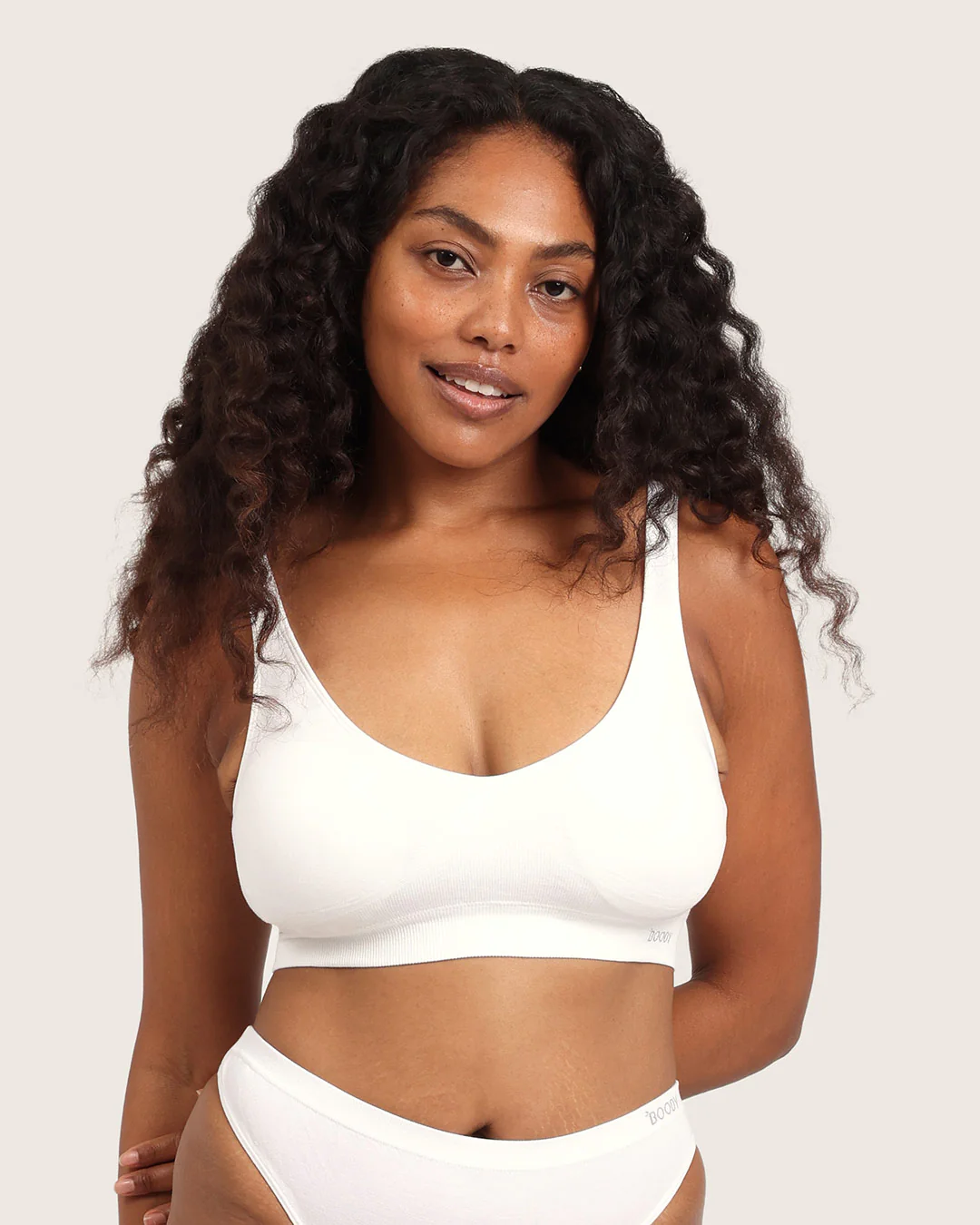 Seamfree Padded Crop Bra - White - Image 7