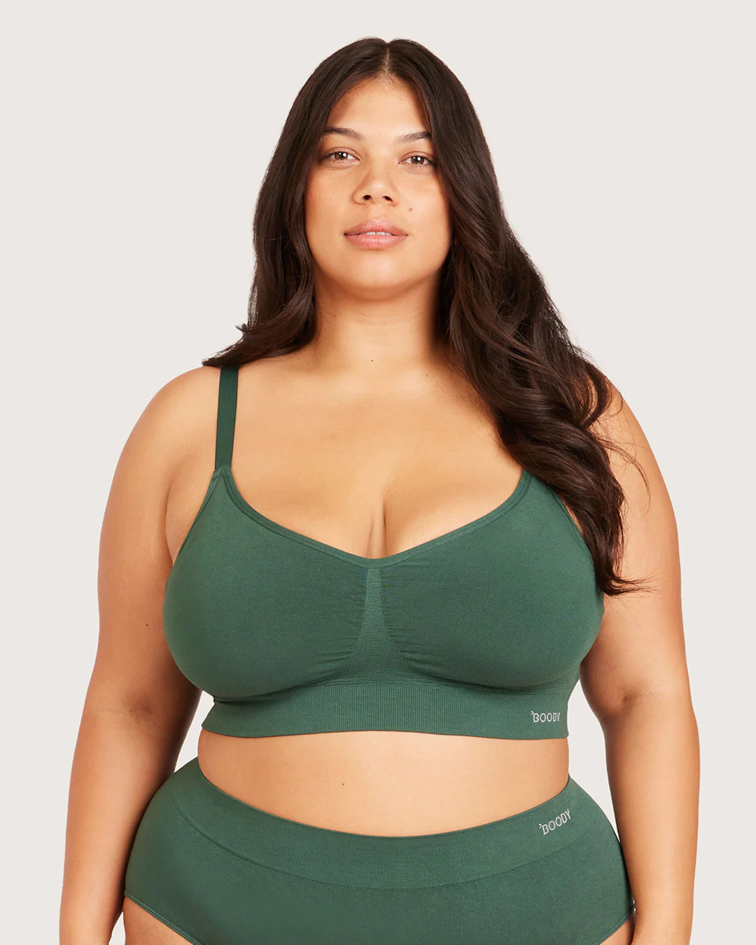 Wireless Full Bust T-Shirt Bra - Emerald Green - Image 6