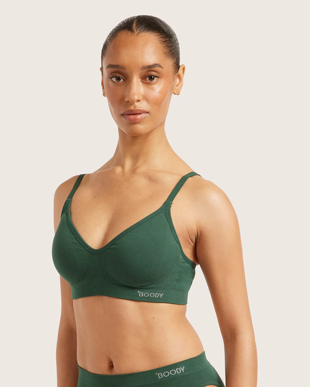 Wireless T-Shirt Bra - Emerald Green - Image 10