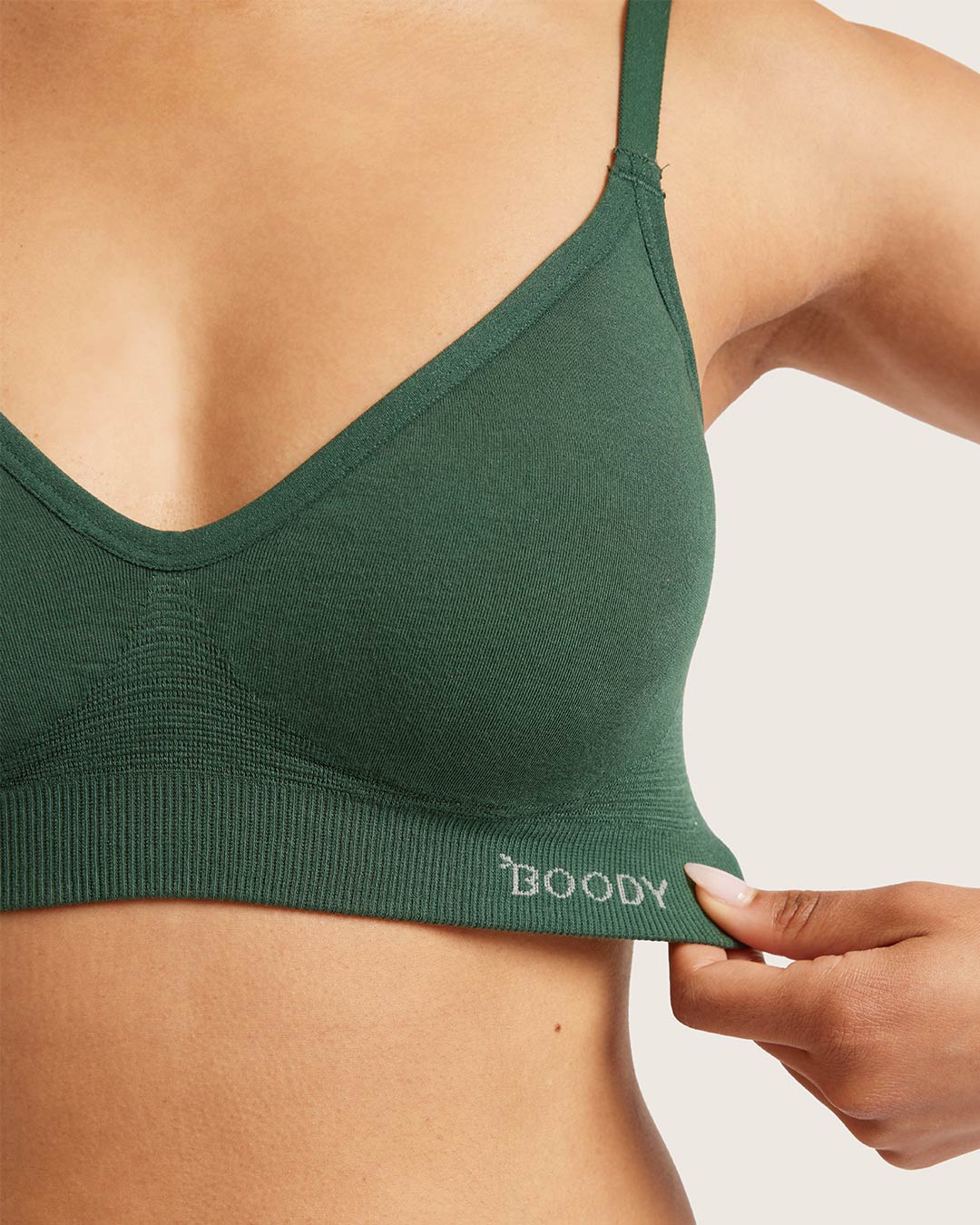 Wireless T-Shirt Bra - Emerald Green - Image 12