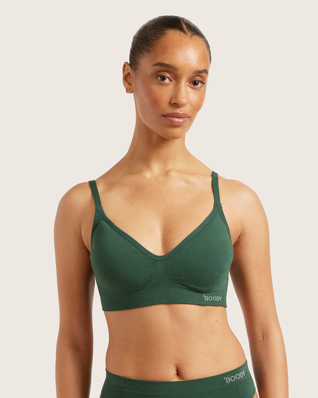 Wireless T-Shirt Bra - Emerald Green - Image 8