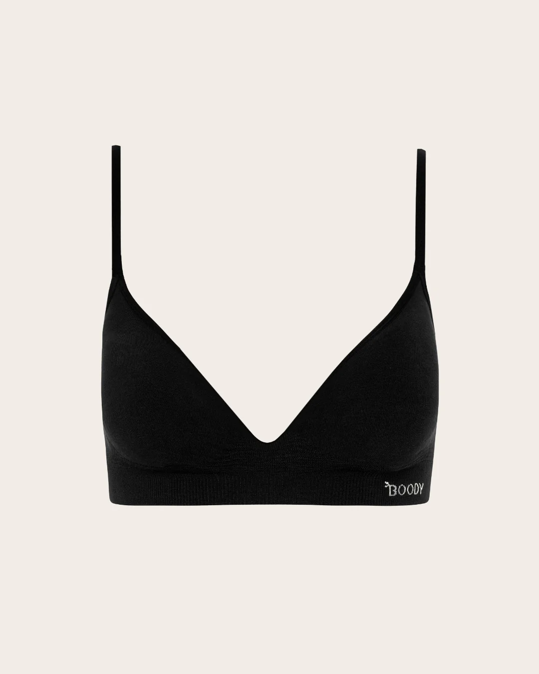 Wireless T-Shirt Bralette - Black - Image 6