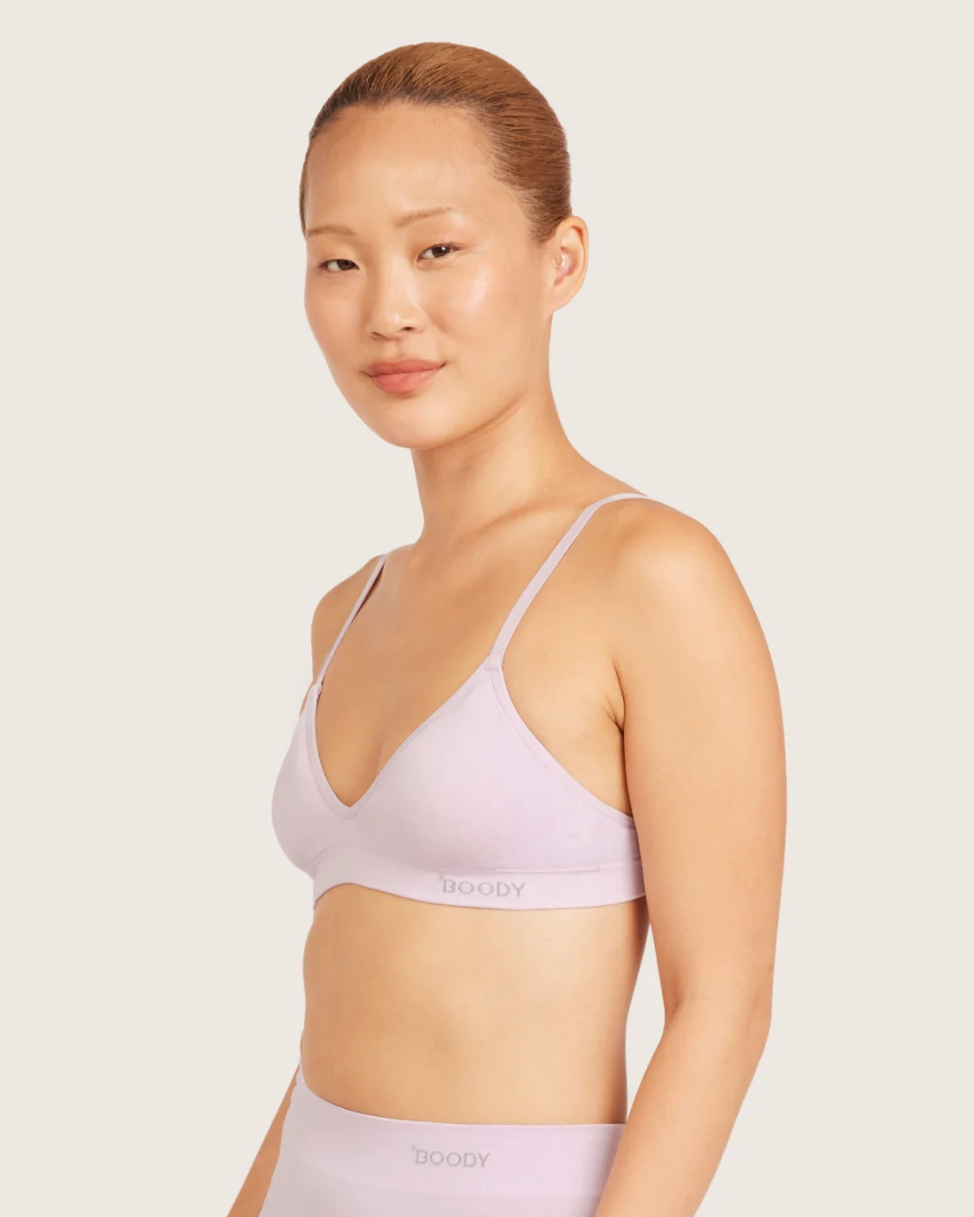 Wireless T-Shirt Bralette - Orchid - Image 3