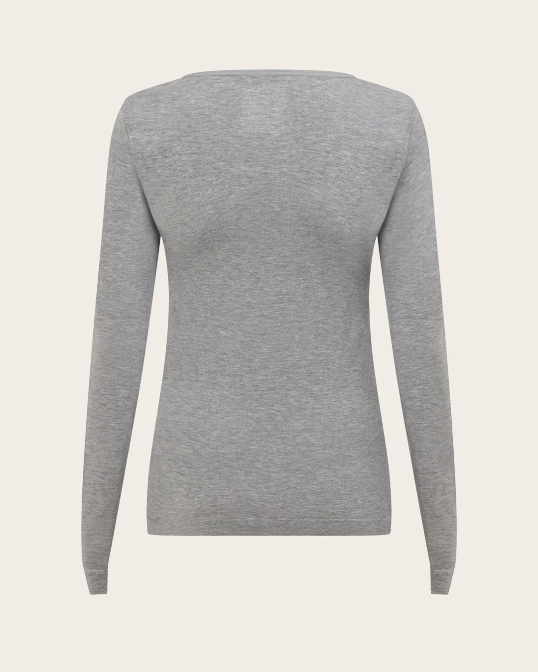 Women's Base Layer Long Sleeve Top - Light Grey Marl - Image 11