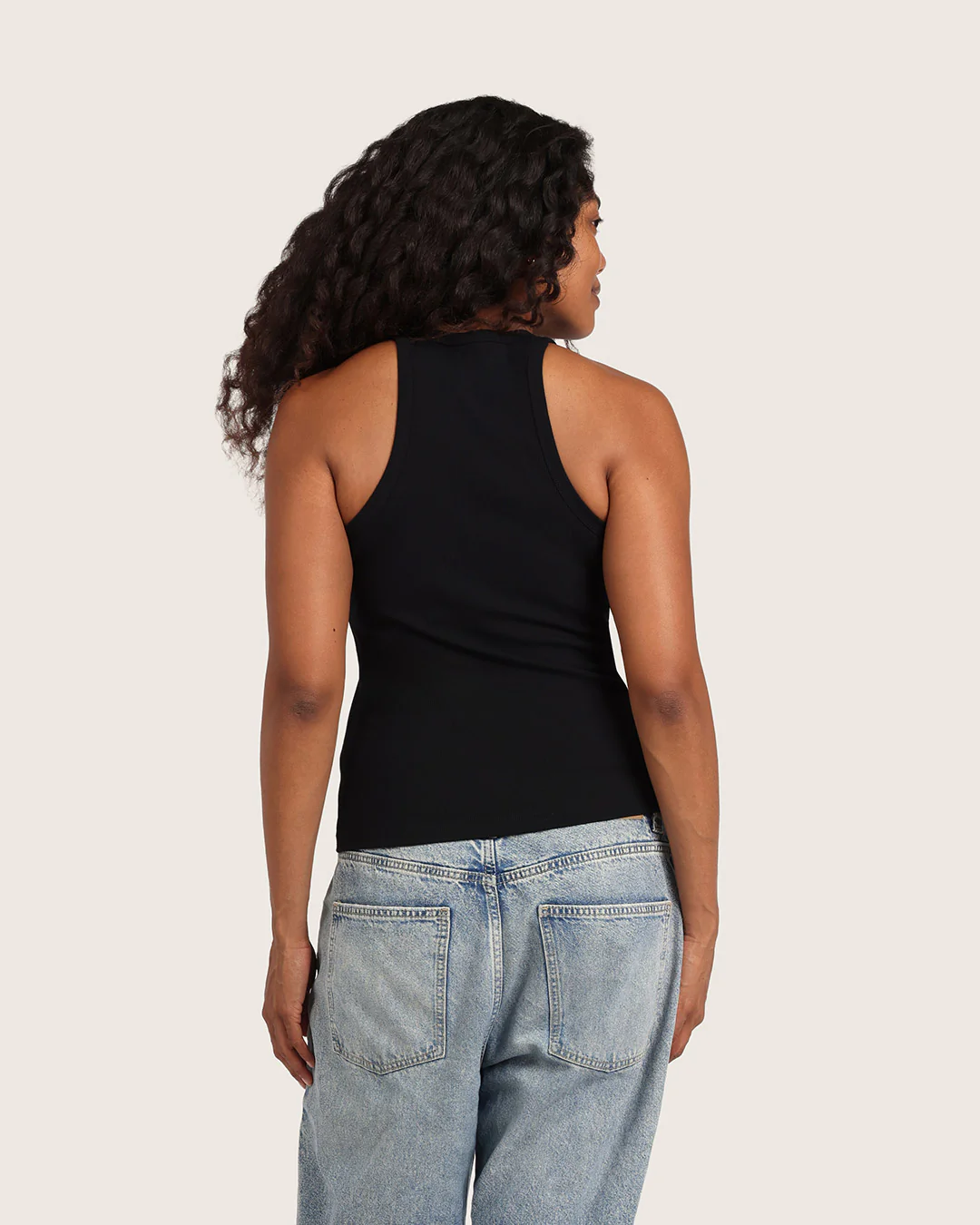 Women's Ribbed Racerback Tank - Black - Image 10