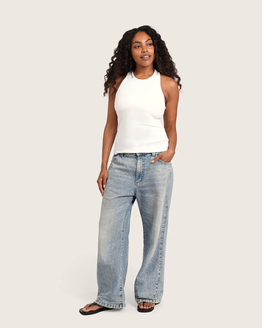 Women's Ribbed Racerback Tank - White - Image 16